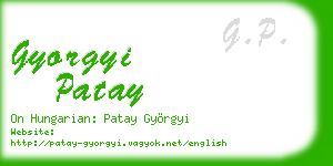 gyorgyi patay business card