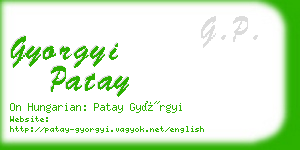 gyorgyi patay business card